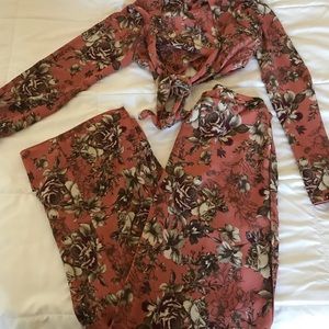 2 piece floral set
